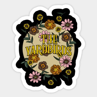 Yardbirds Name Personalized Flower Retro Floral 80s 90s Name Style Sticker